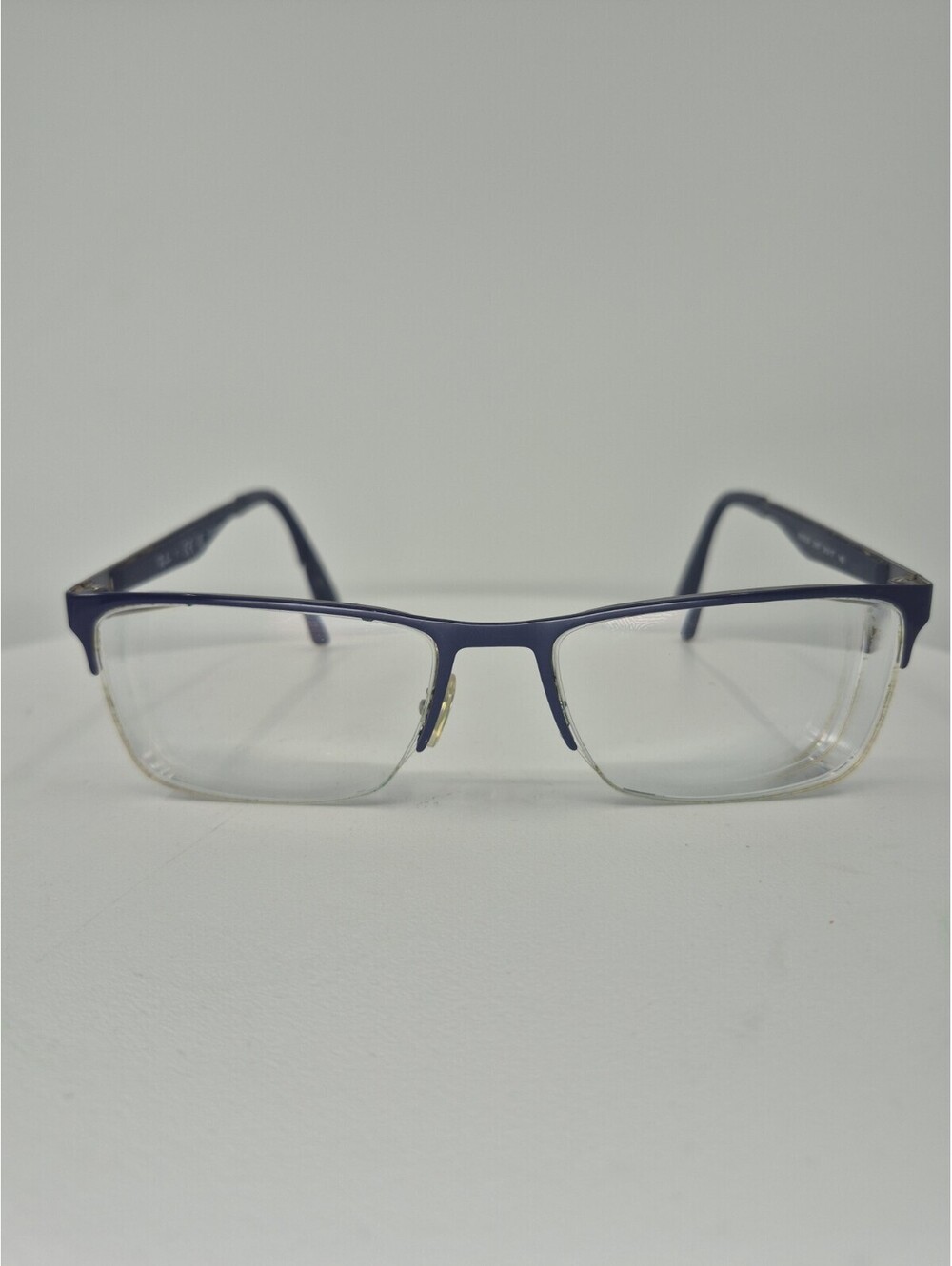 RAY-BAN RB 6335 2947 EYEGLASSES BLUE SILVER GUNMETAL FRAMES  54-17-145 HALF-RIM